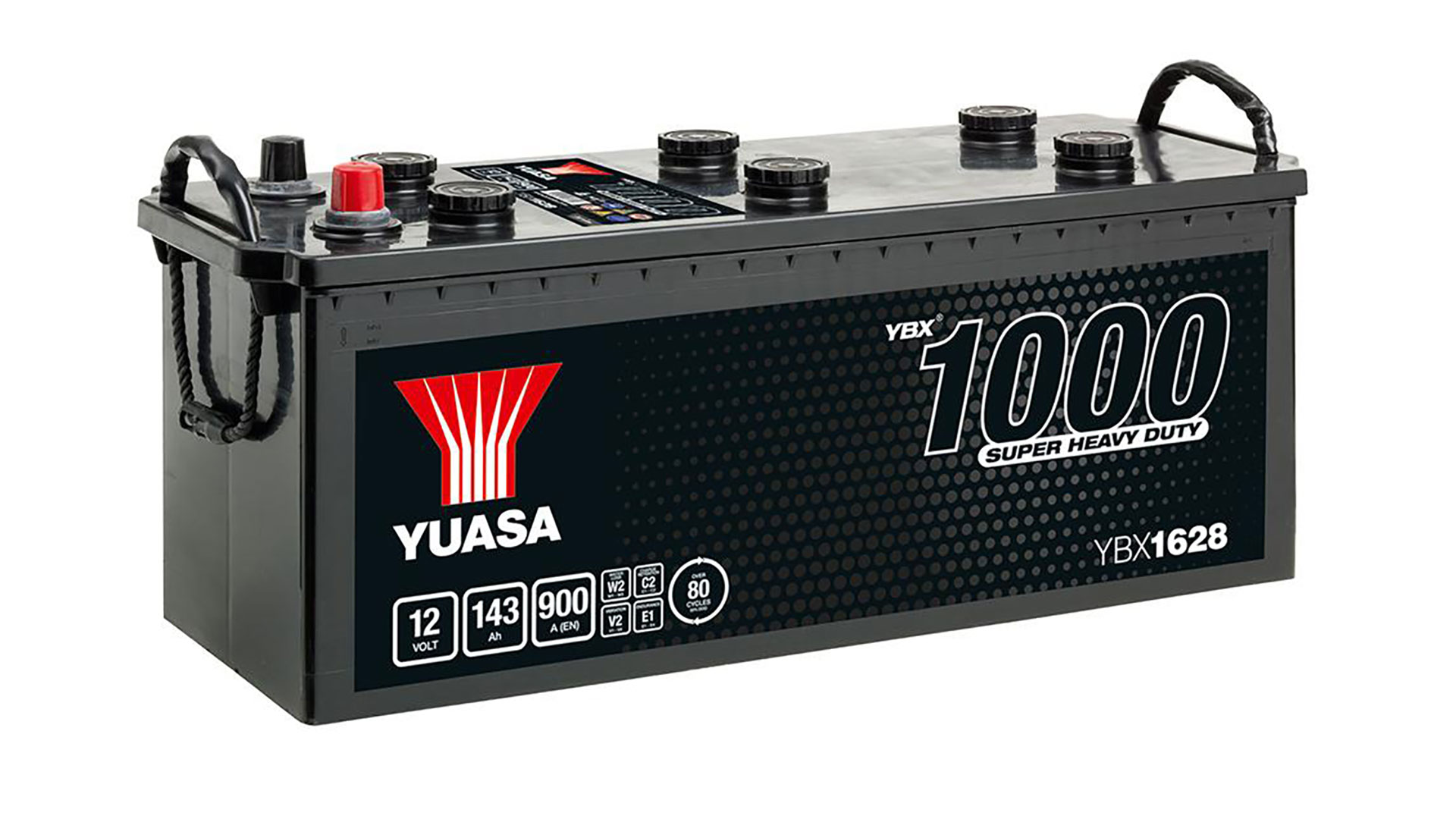  YBX1628 12V 143Ah 900A Yuasa Super Heavy Duty Battery 