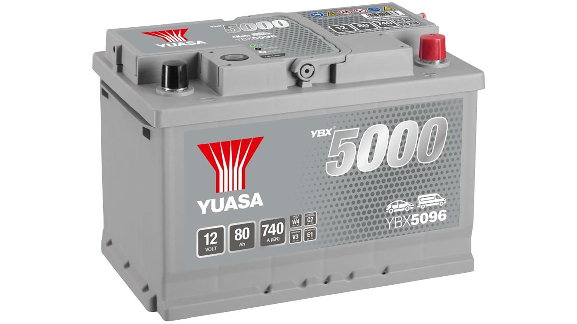  YBX5096 12V 80Ah 740A Yuasa Silver High Performance Battery 