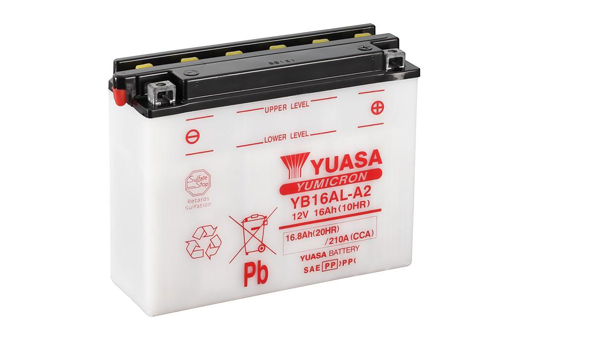  YB16AL-A2 (CP) 12V Yuasa YuMicron Battery 