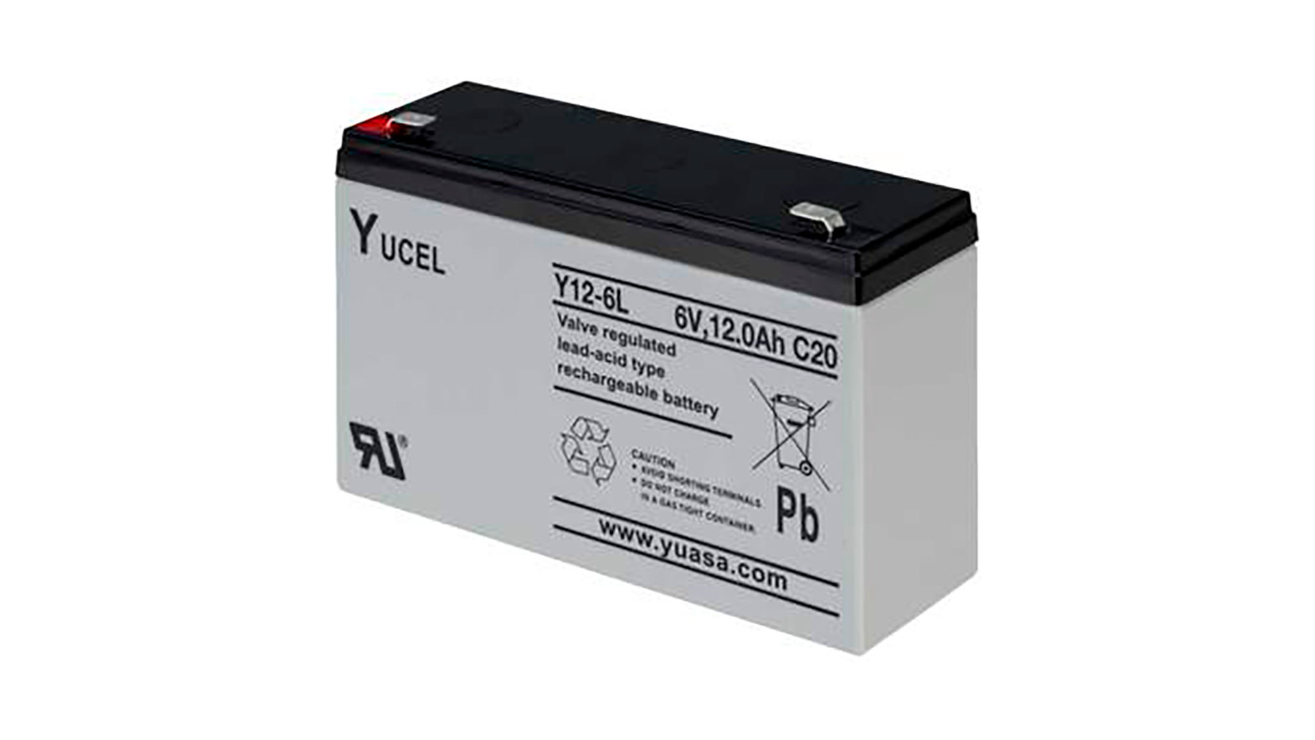  Yuasa 12Ah 6V Sealed Lead Acid Yucel Battery 