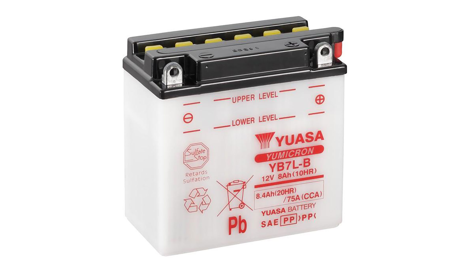  YB7L-B (CP) 12V Yuasa YuMicron Battery 