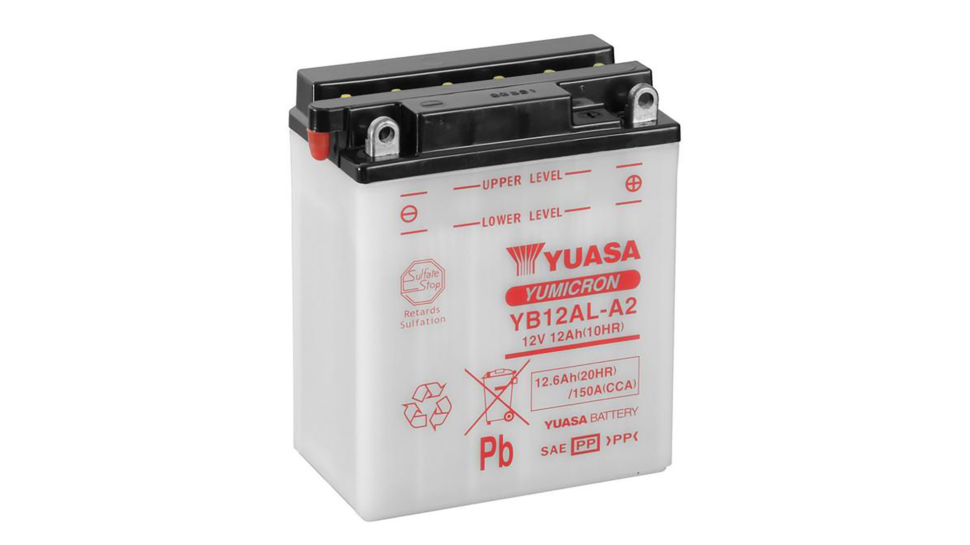  YB12AL-A2 (CP) 12V Yuasa YuMicron Battery 