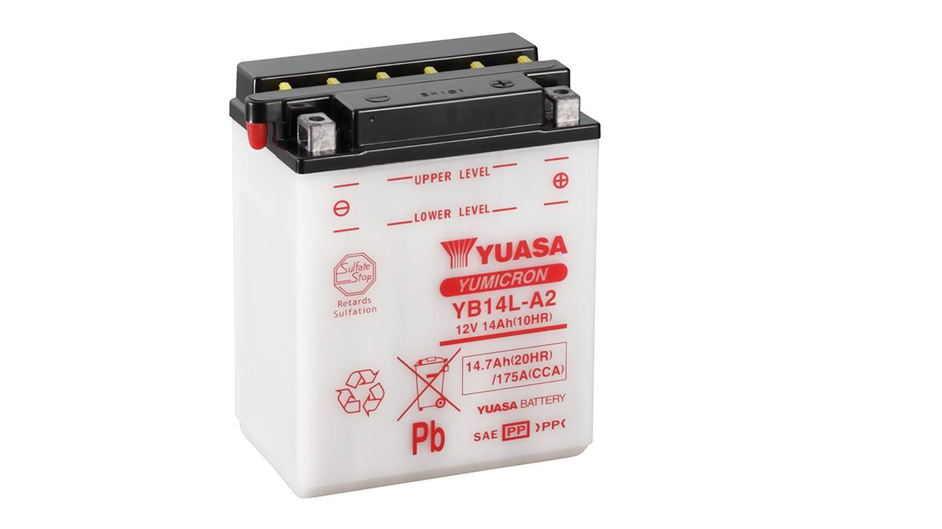  YB14L-A2 (CP) 12V Yuasa YuMicron Battery 