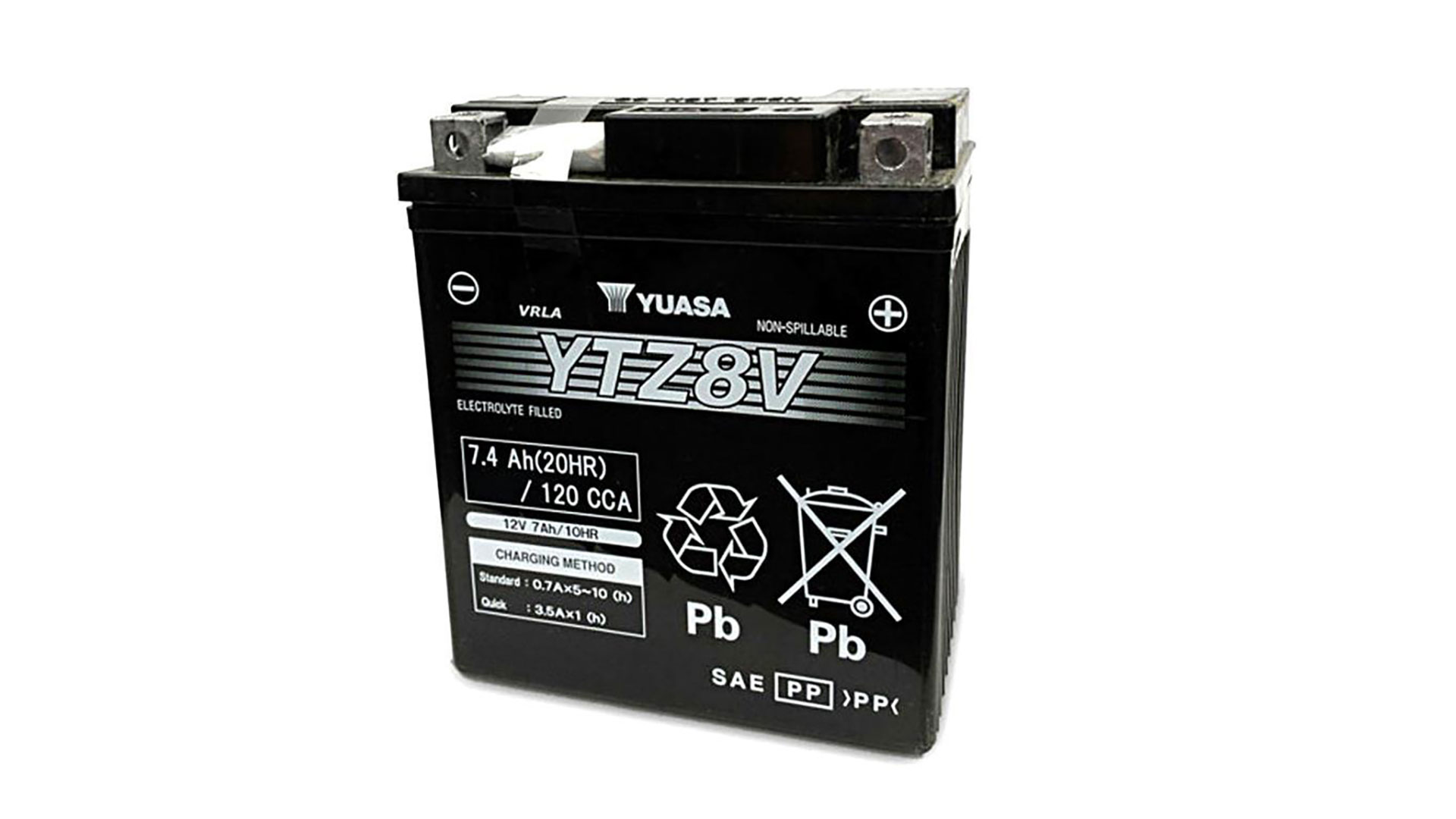 YTZ8V (WC) 12V Yuasa High Performance MF VRLA Battery