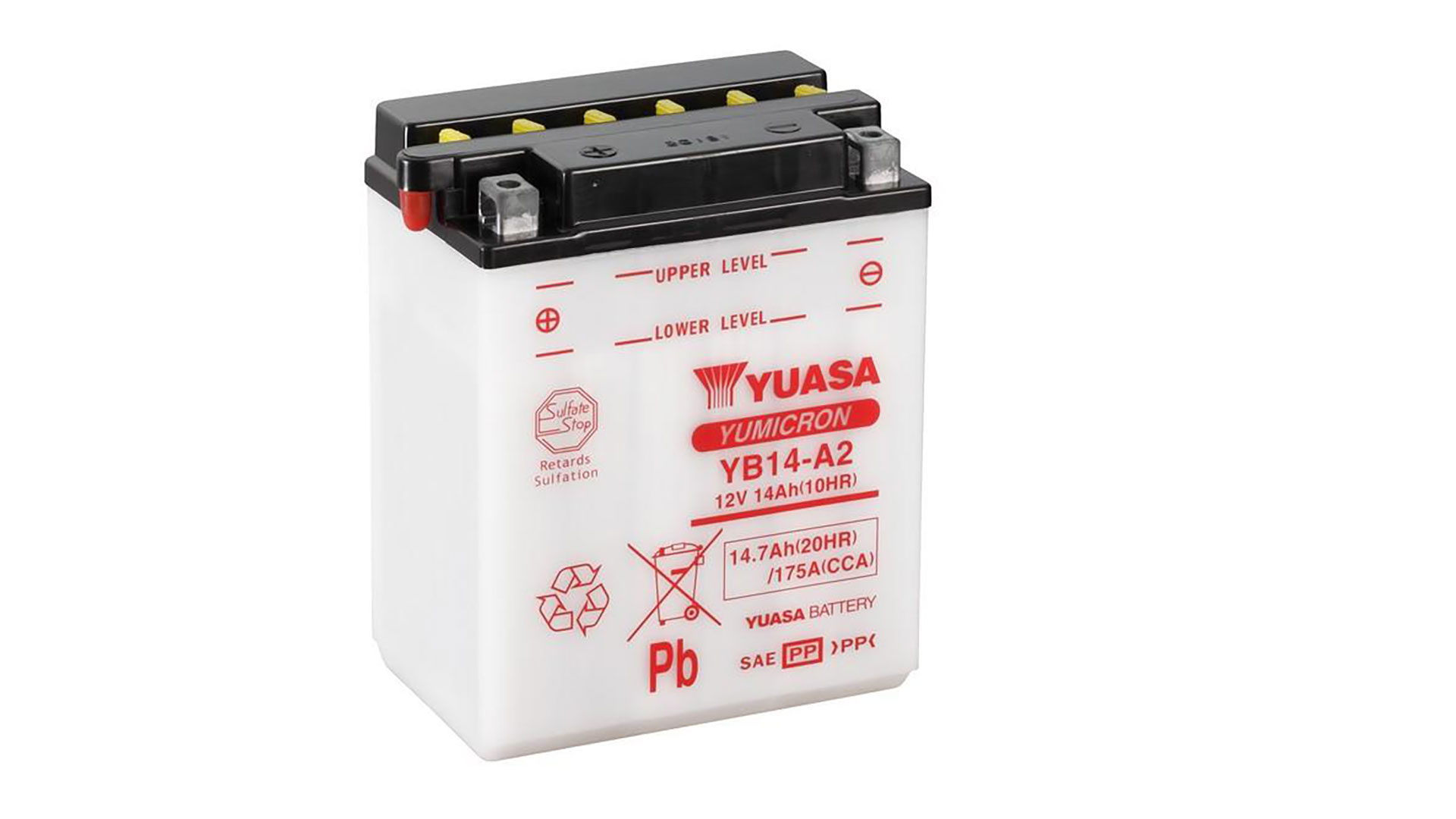  YB14-A2 (CP) 12V Yuasa YuMicron Battery 