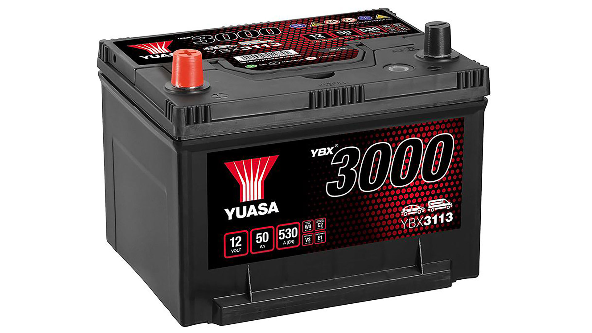  YBX3113 12V 50Ah 530A Yuasa SMF Battery 
