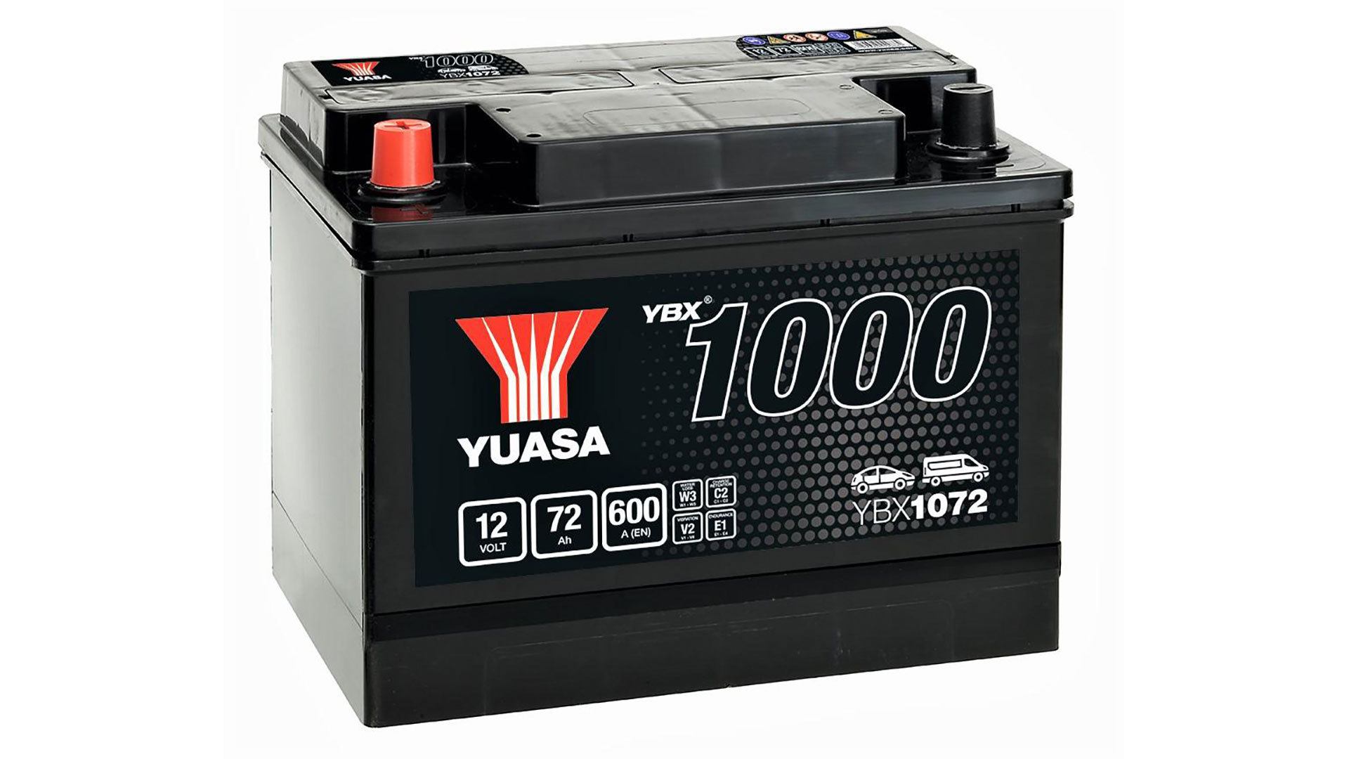 YBX1072 12V 72Ah 600A Yuasa Battery