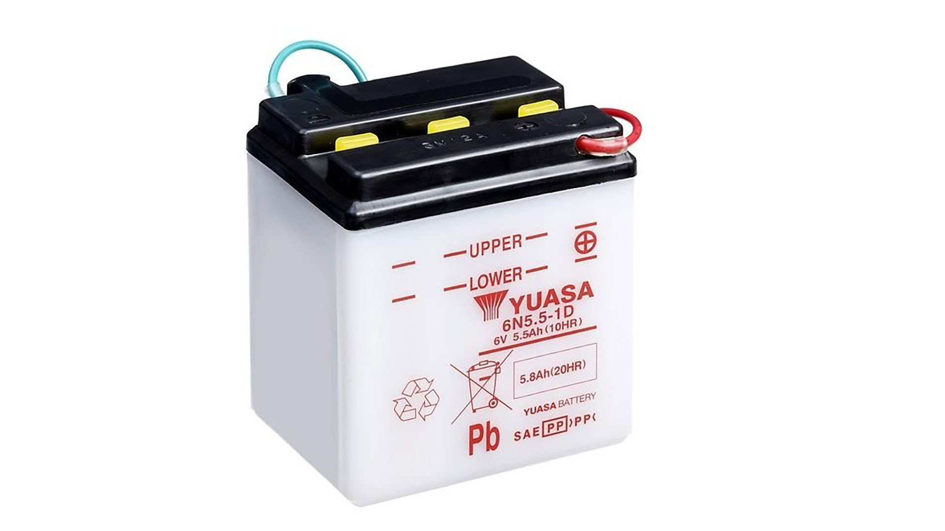  6N5.5-1D (DC) 6V Yuasa Conventional Battery 