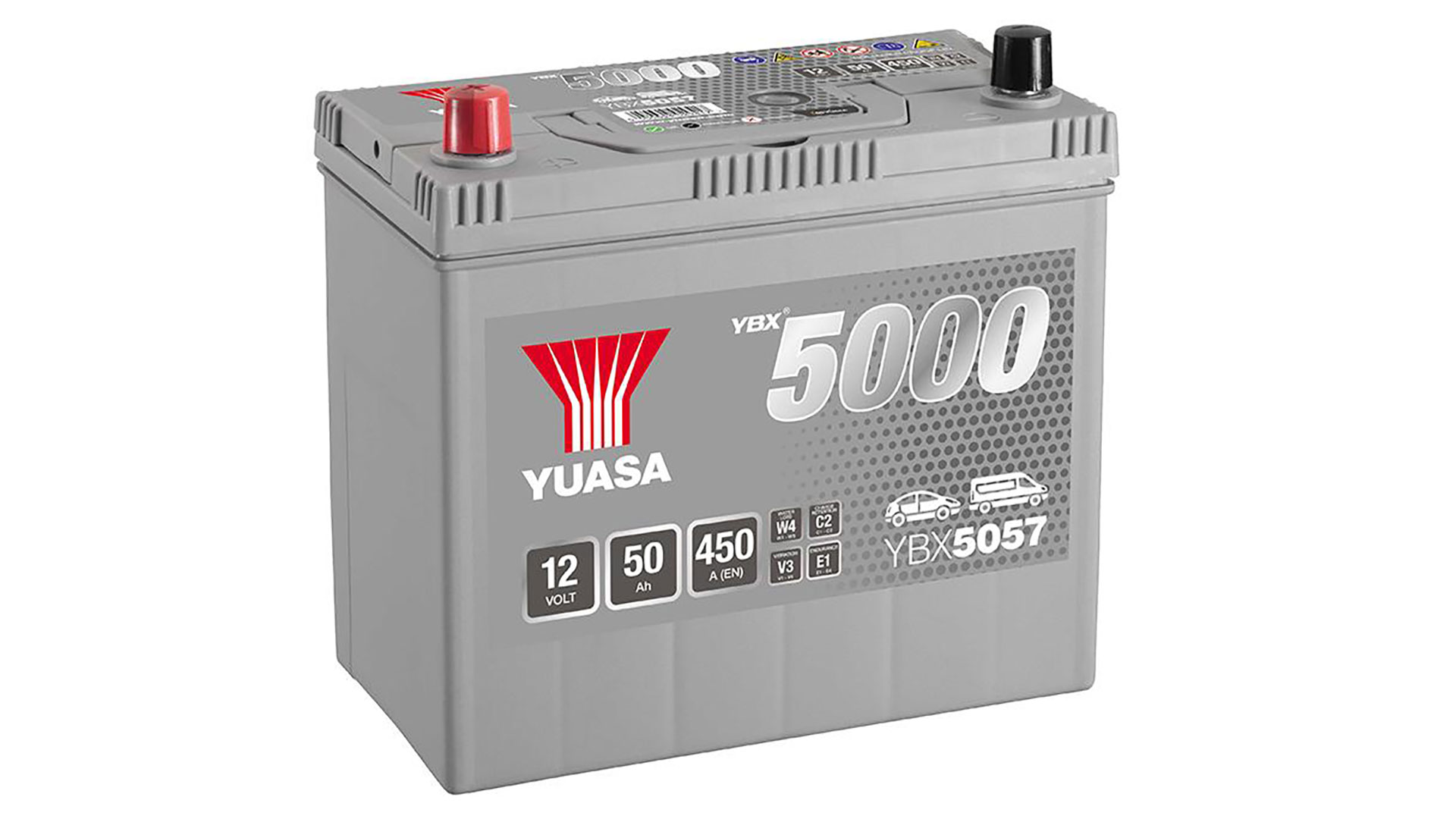  YBX5057 12V 50Ah 450A Yuasa Silver High Performance Battery 