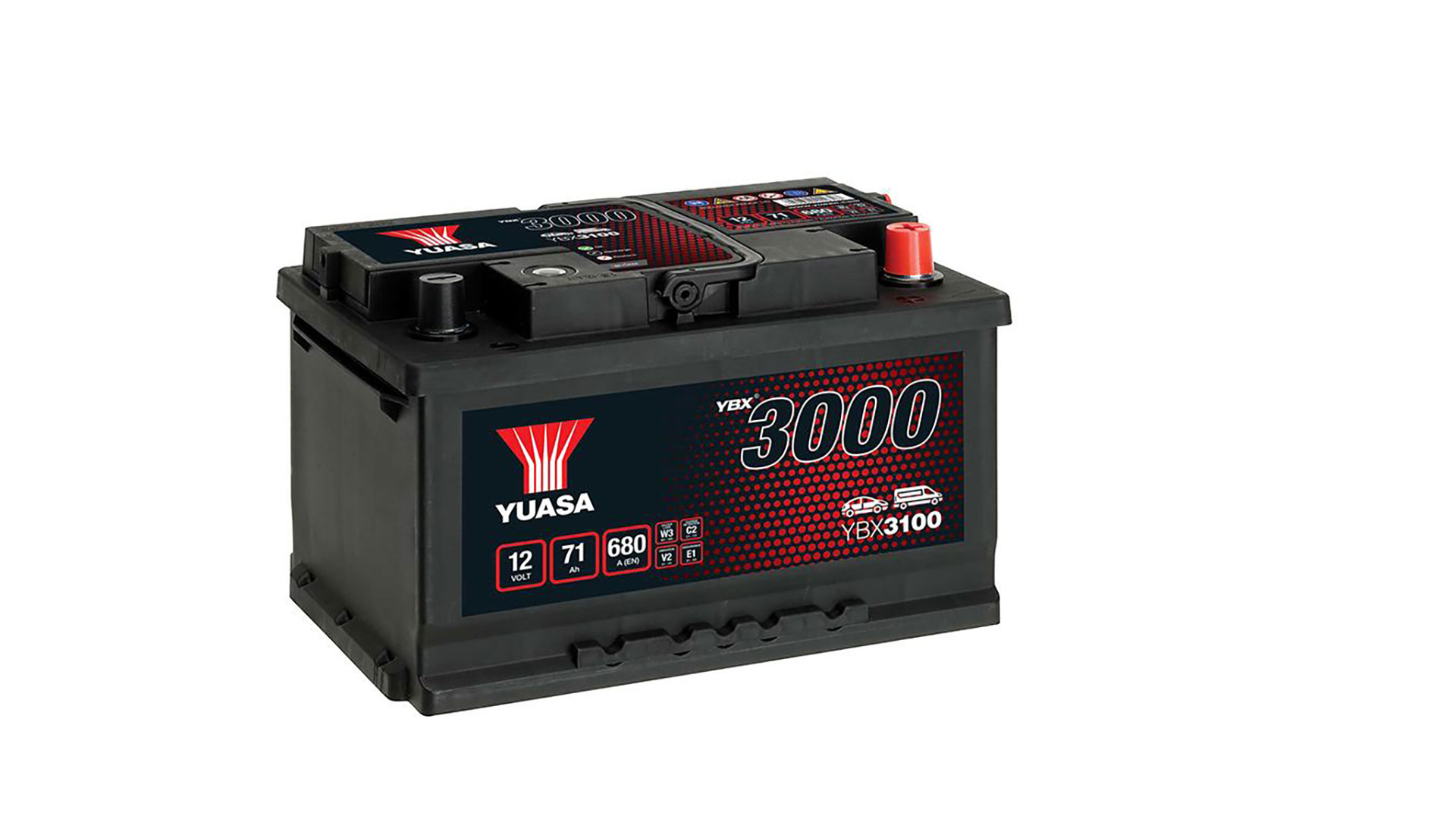  YBX3100 12V 71Ah 680A Yuasa SMF Battery 