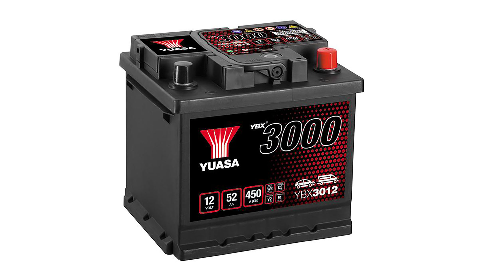  YBX3012 12V 52Ah 450A Yuasa SMF Battery 
