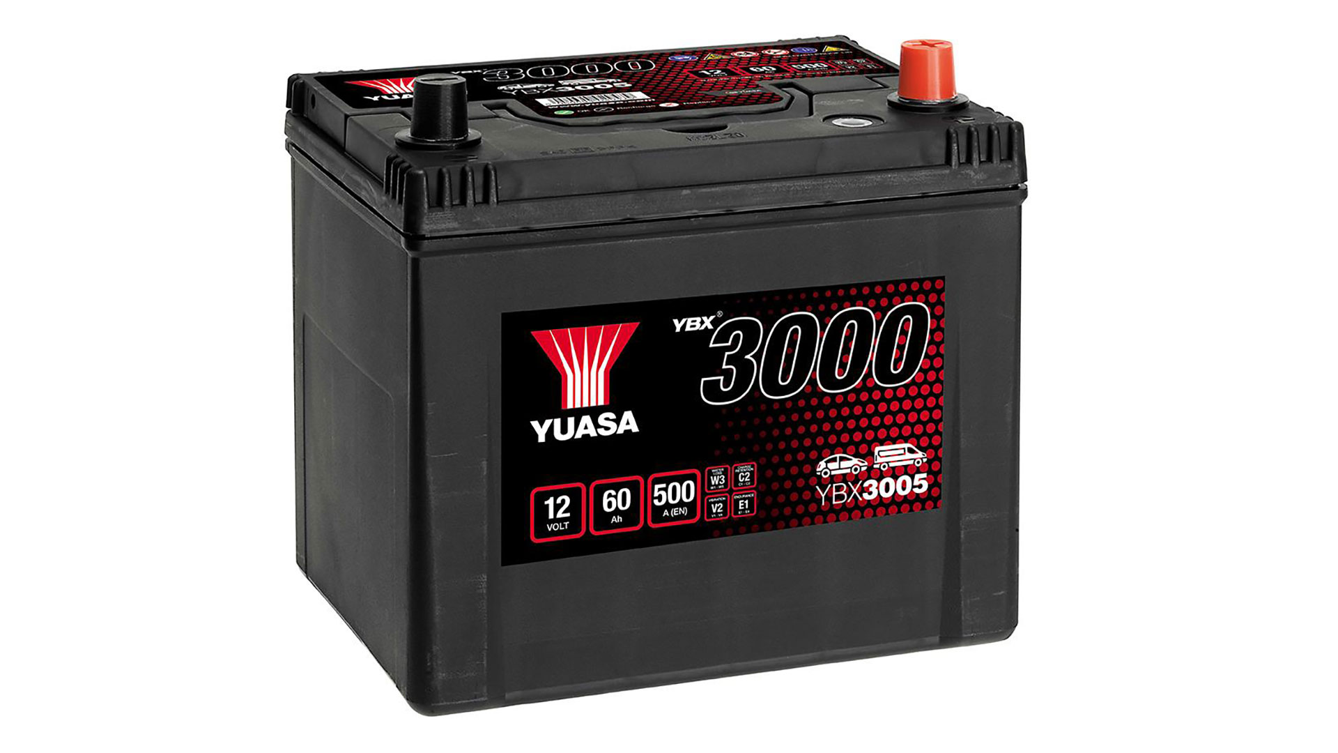  YBX3005 12V 60Ah 500A Yuasa SMF Battery 