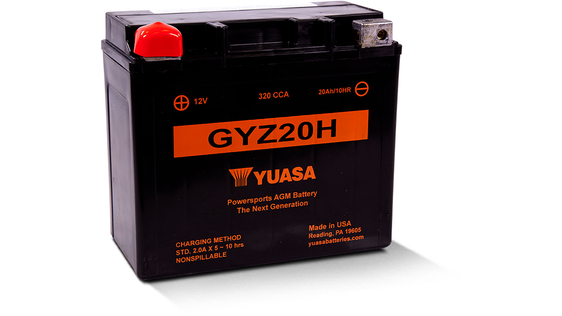  GYZ20H (WC) 12V Yuasa High Performance MF VRLA Battery 
