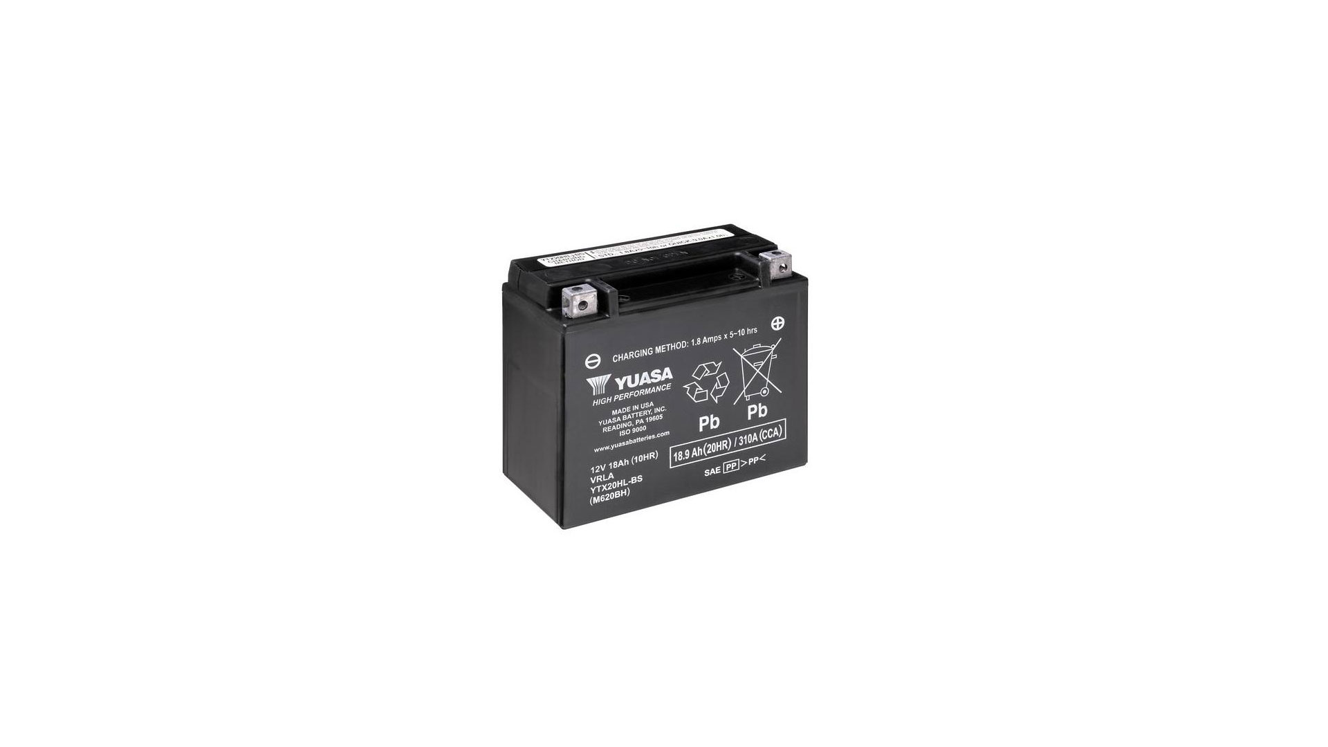  YTX20HL-BS (CP) 12V Yuasa High Performance MF VRLA Battery 