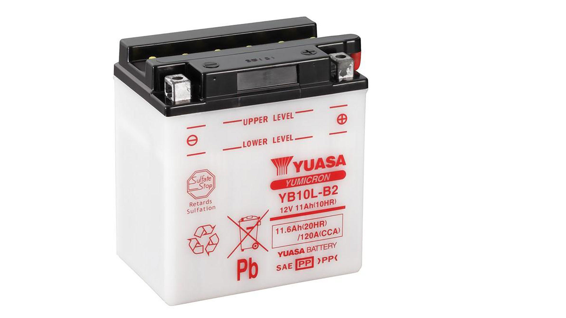  YB10L-B2 (CP) 12V Yuasa YuMicron Battery 