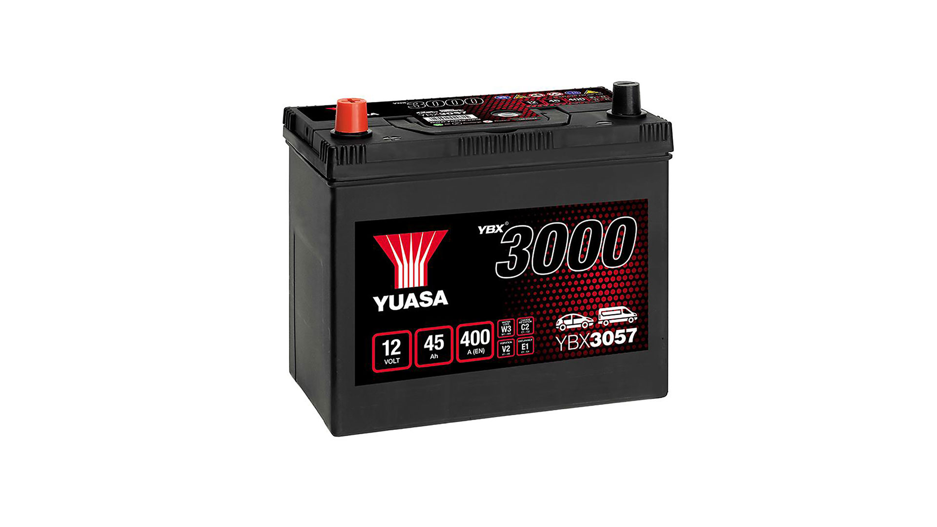  YBX3057 12V 45Ah 400A Yuasa SMF Battery 